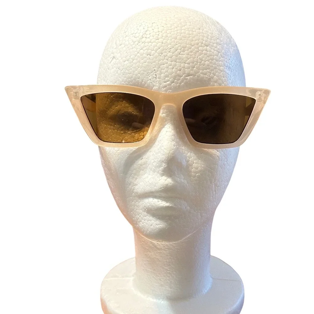 Unbranded‎ Translucent Peach Cat Eye Sunglasses Retro Oversized Tinted Lenses